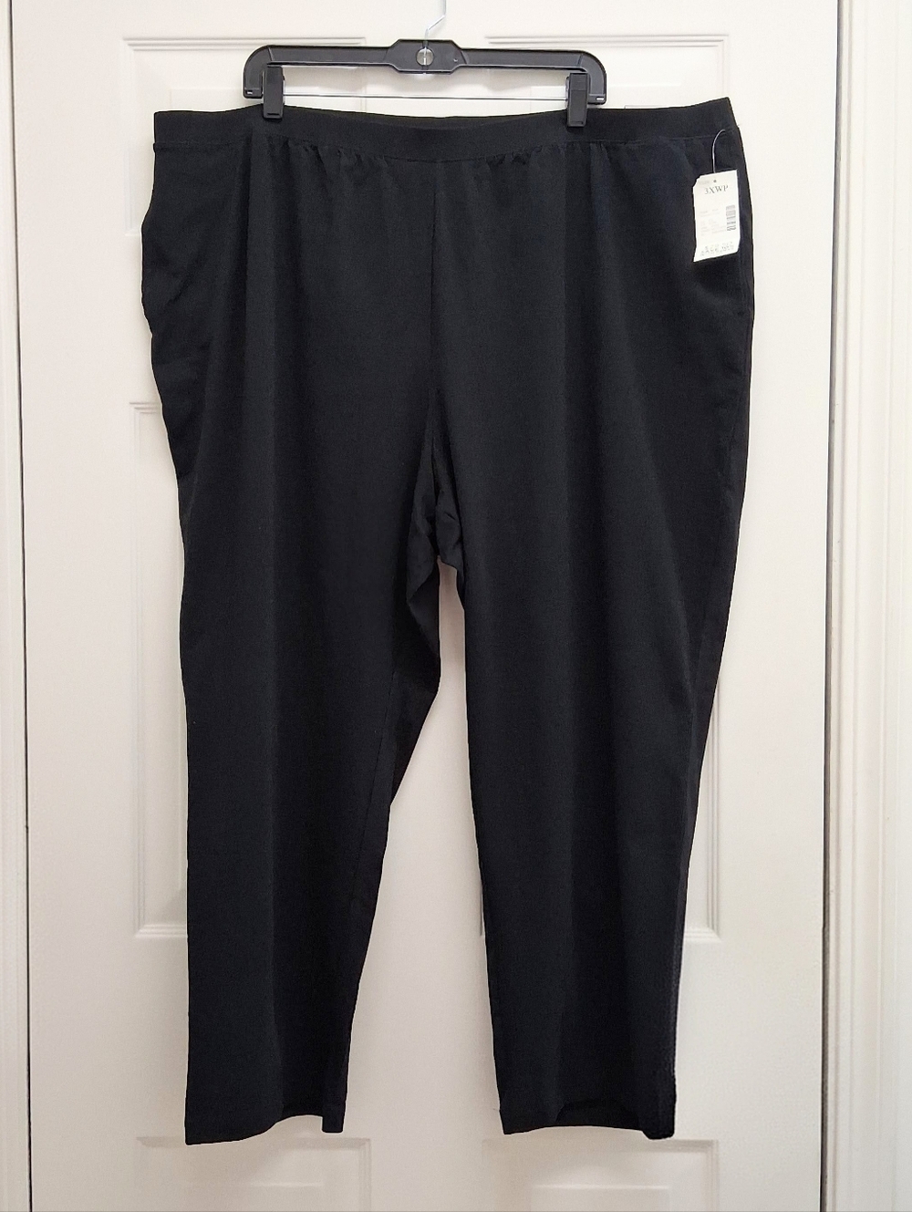 Catherines Suprema Collection PETITE Knit Pants Black 3XWP Stretch Pockets